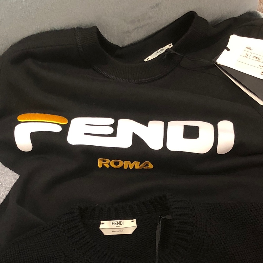 Fendi special edition sweatshirt with Fila. Rare!! This is used and very cozy